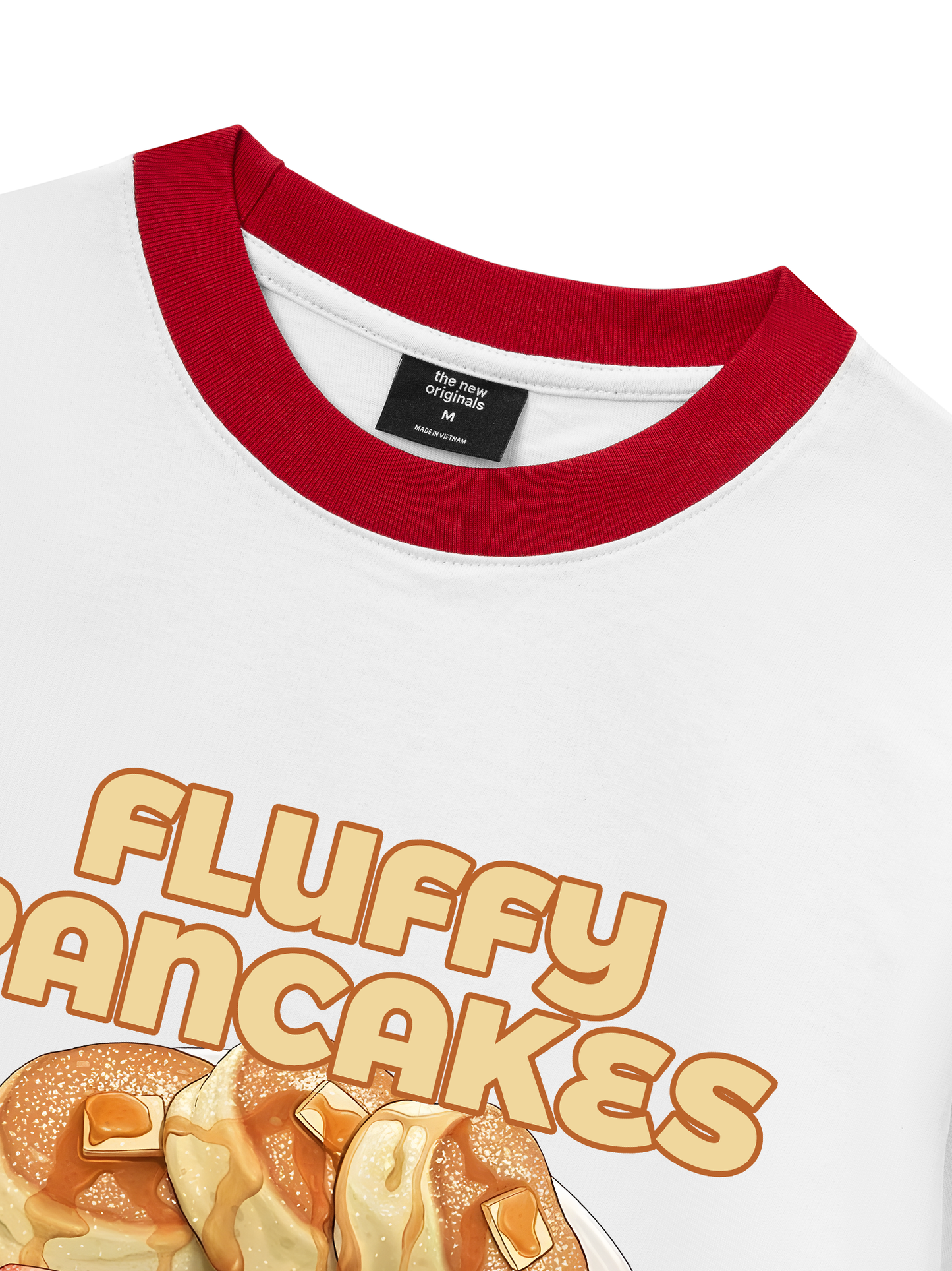 Áo Thun Ringer Relaxed Fit Foody Fluffy Pancakes