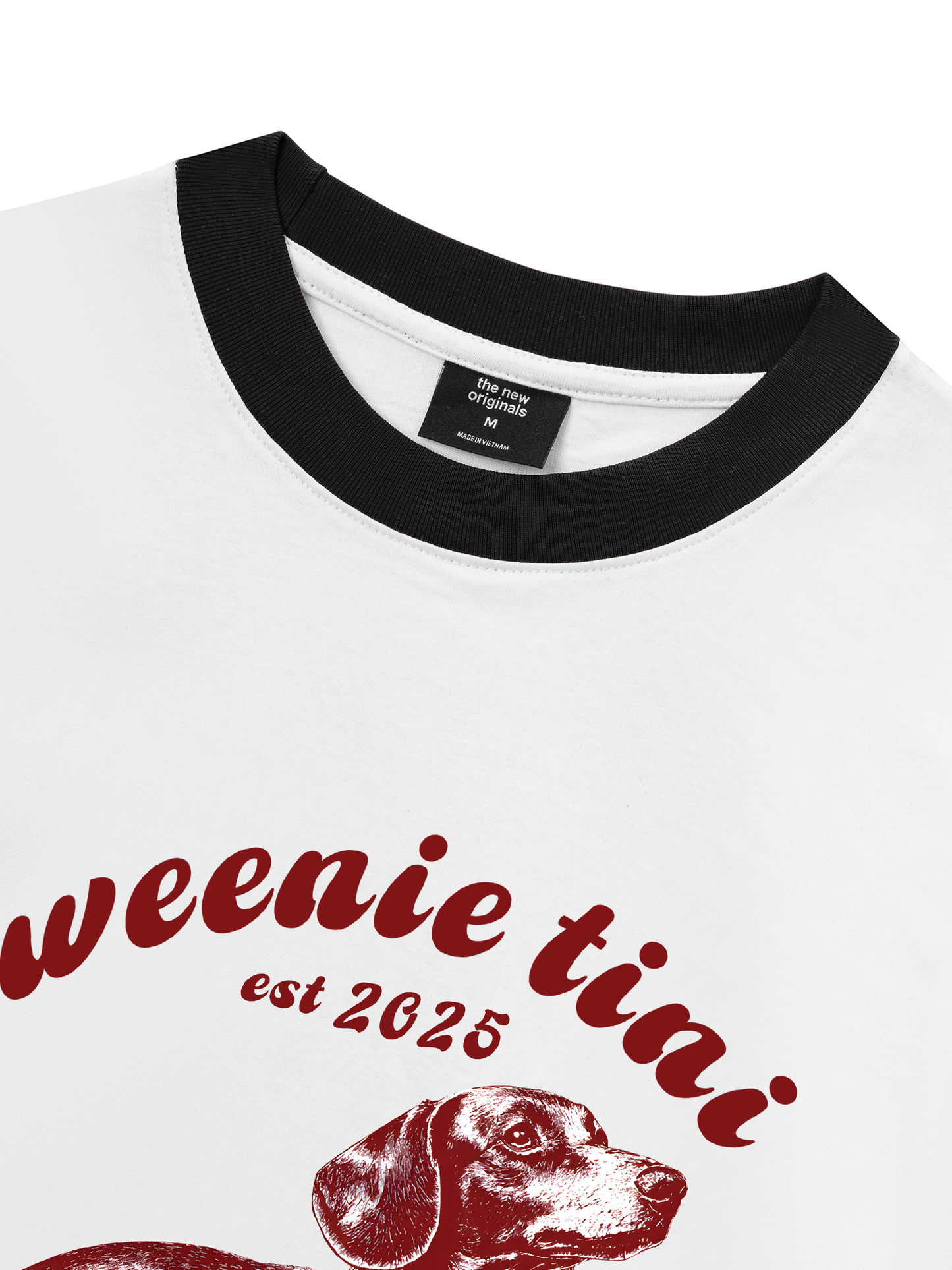 Áo Thun Ringer Relaxed Fit Weenie Tini Dachshund