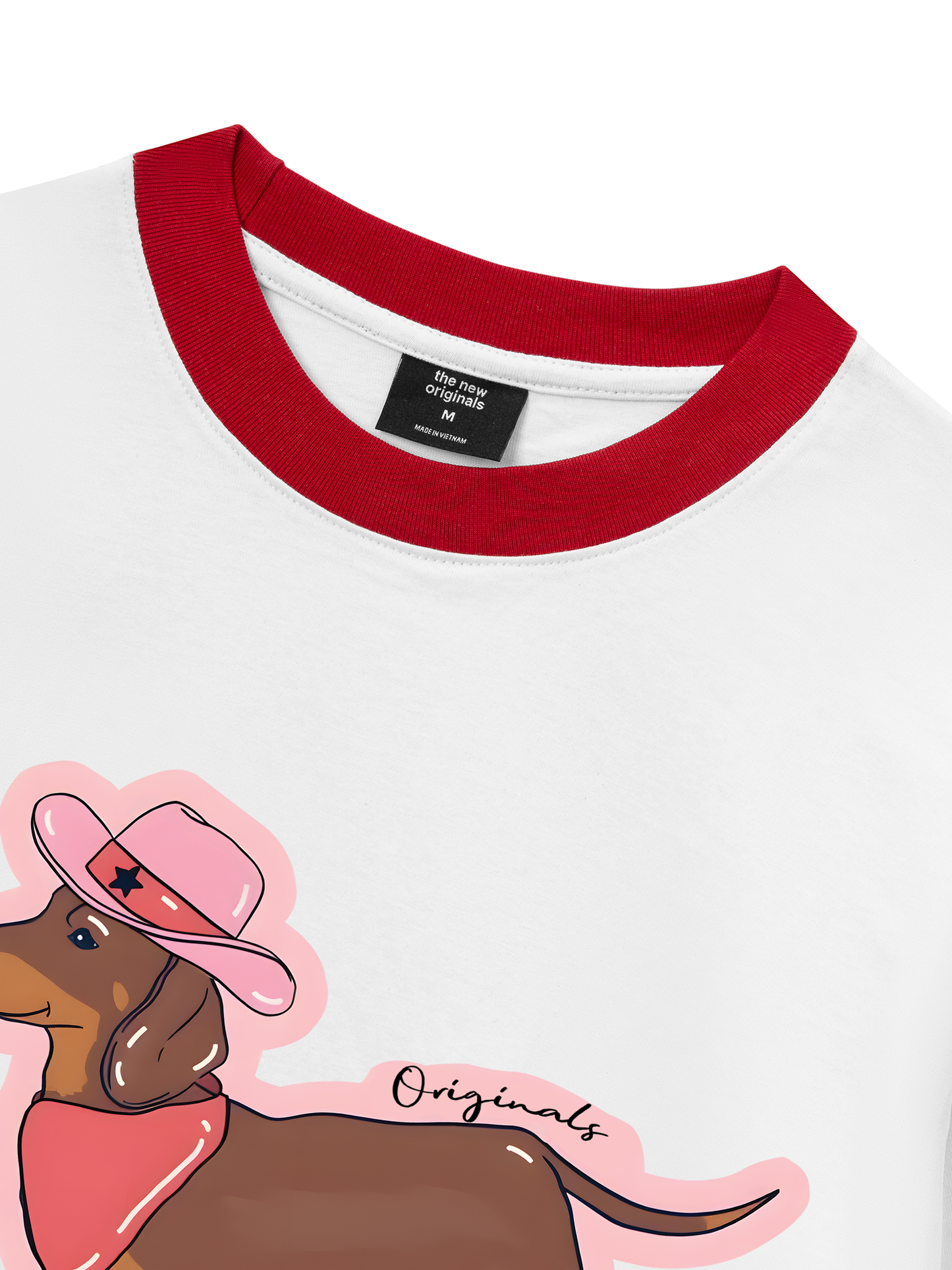 Áo Thun Ringer Relaxed Fit Howdy Dachshund