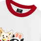 Áo Thun Ringer Relaxed Fit Animal Mood Bestie Puppy And Meow