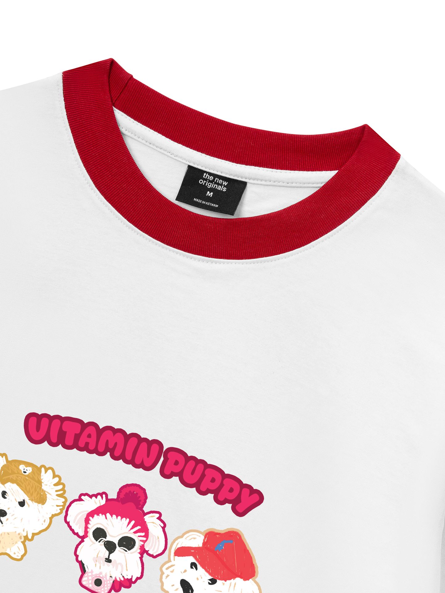 Áo Thun Ringer Relaxed Fit Animal Mood Viatmin Puppy