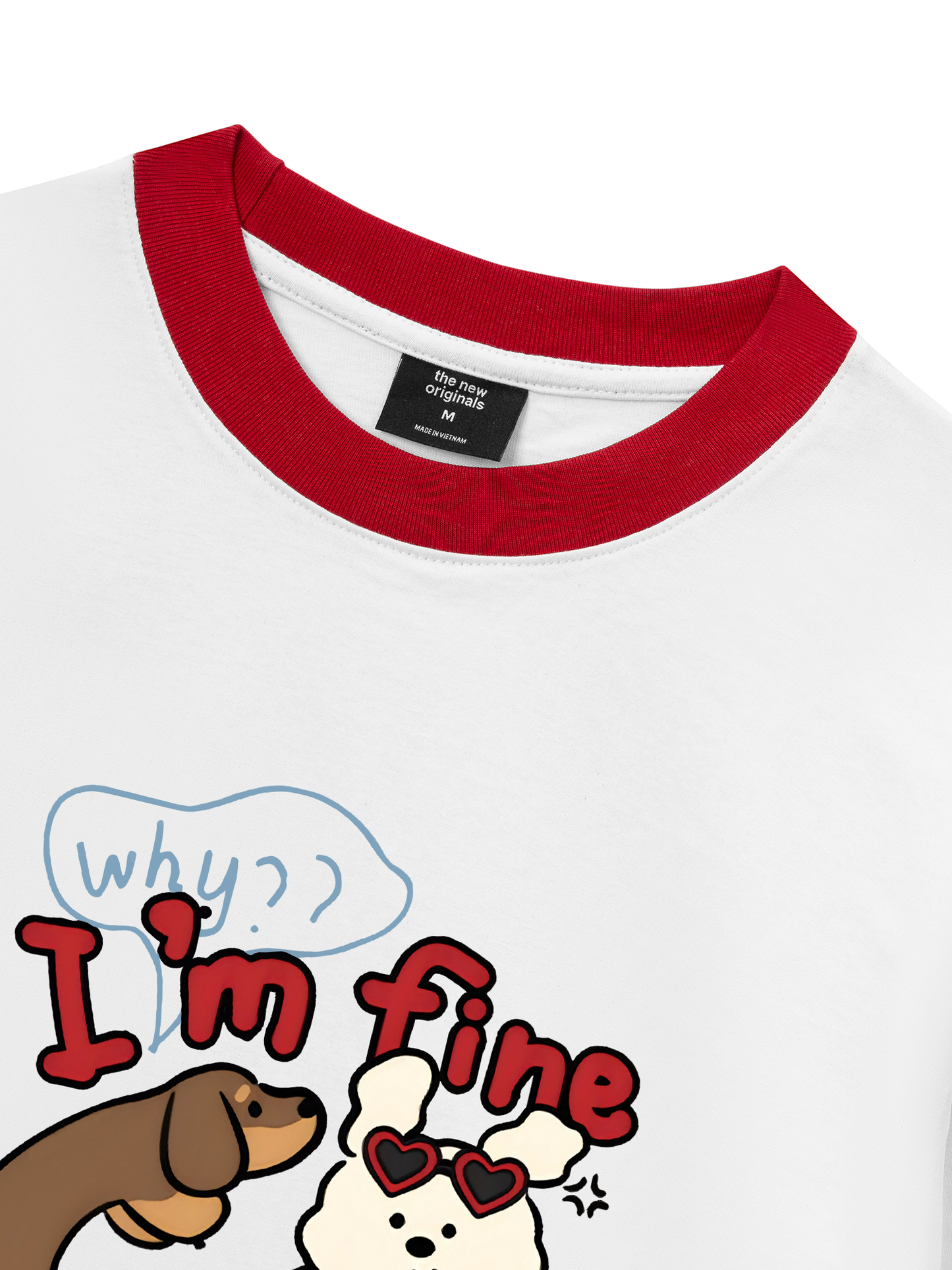 Áo Thun Ringer Relaxed Fit Why I_m Fine