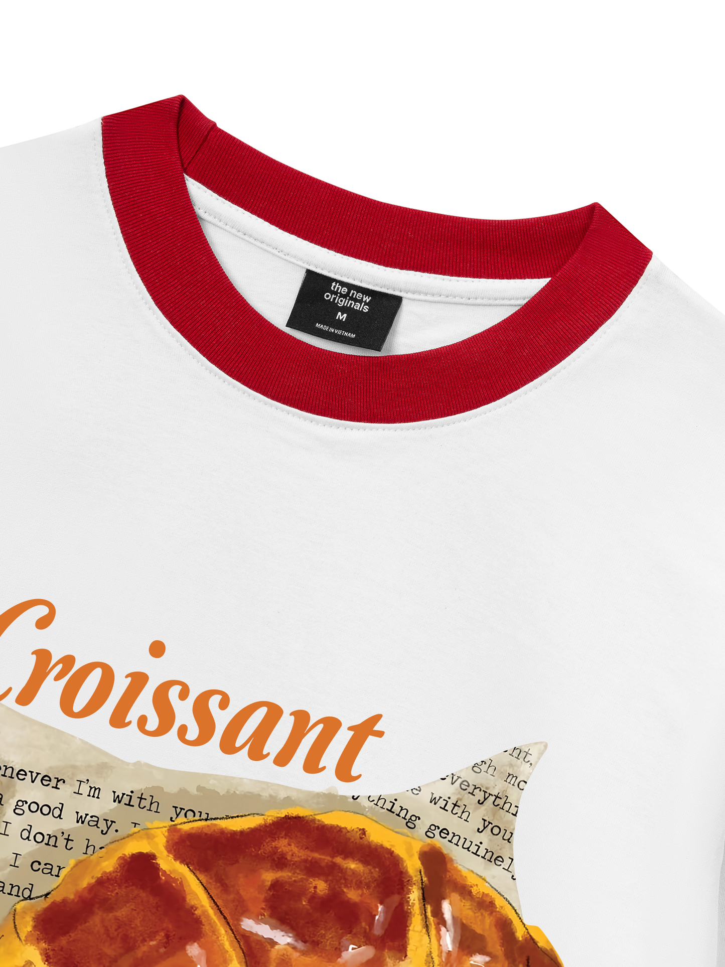 Áo Thun Ringer Relaxed Fit Croissant