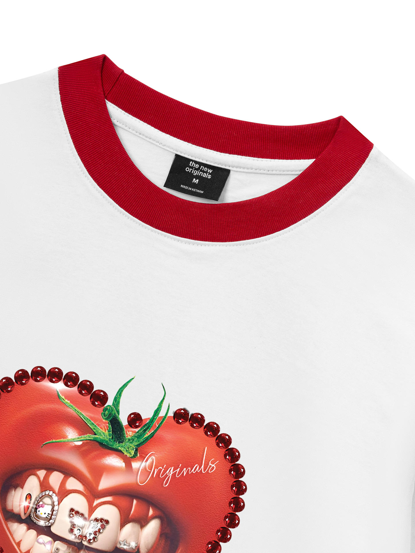 Áo Thun Ringer Relaxed Fit - Love Tomato Art Grills