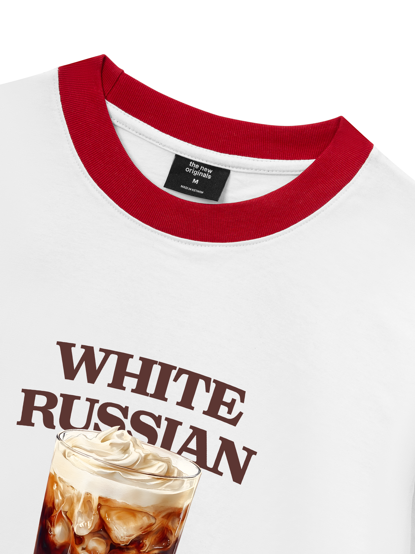 Áo Thun Ringer Relaxed Fit Fresh White Russian