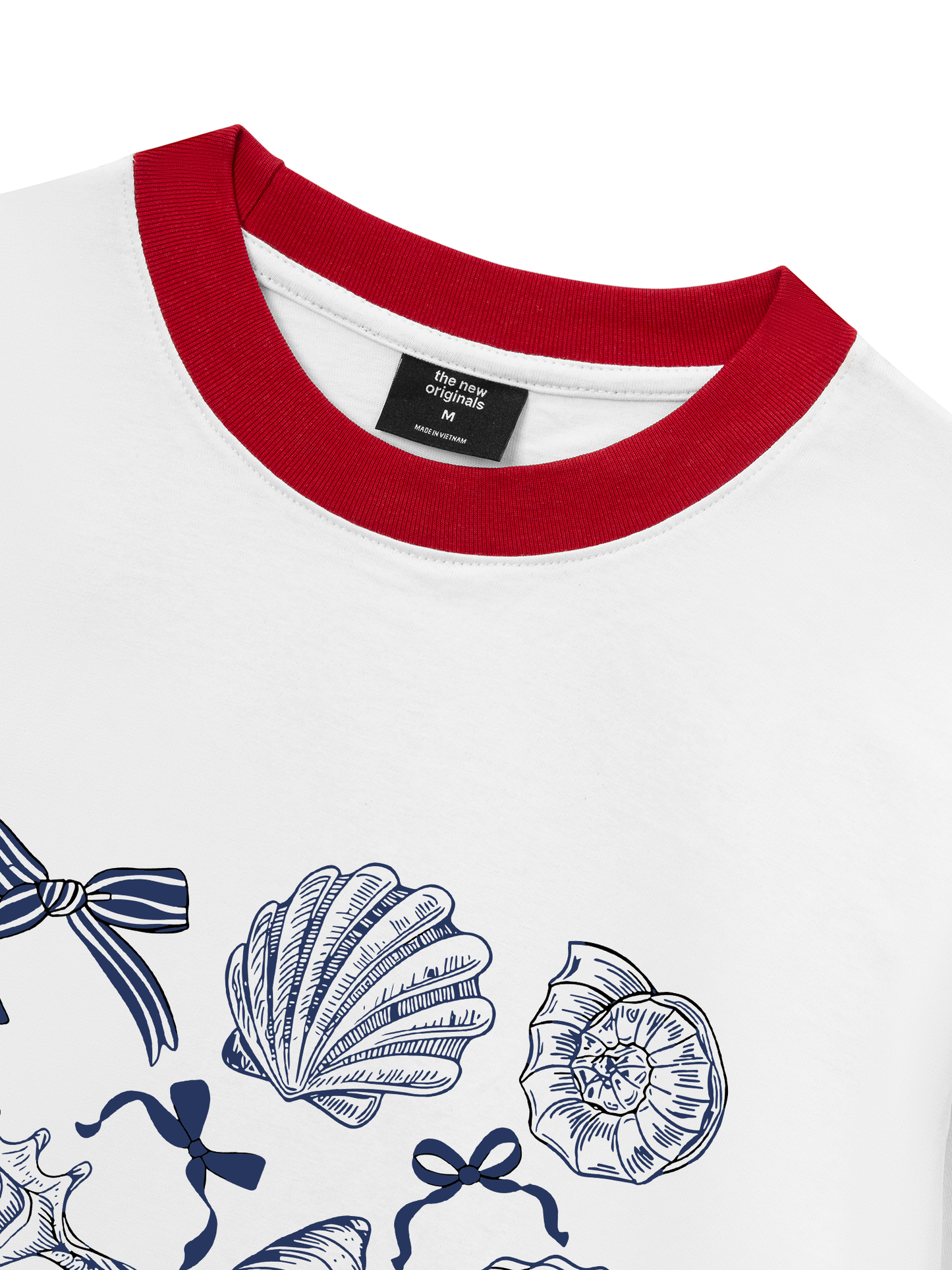 Áo Thun Ringer Relaxed Fit Ocean Blue Vibes