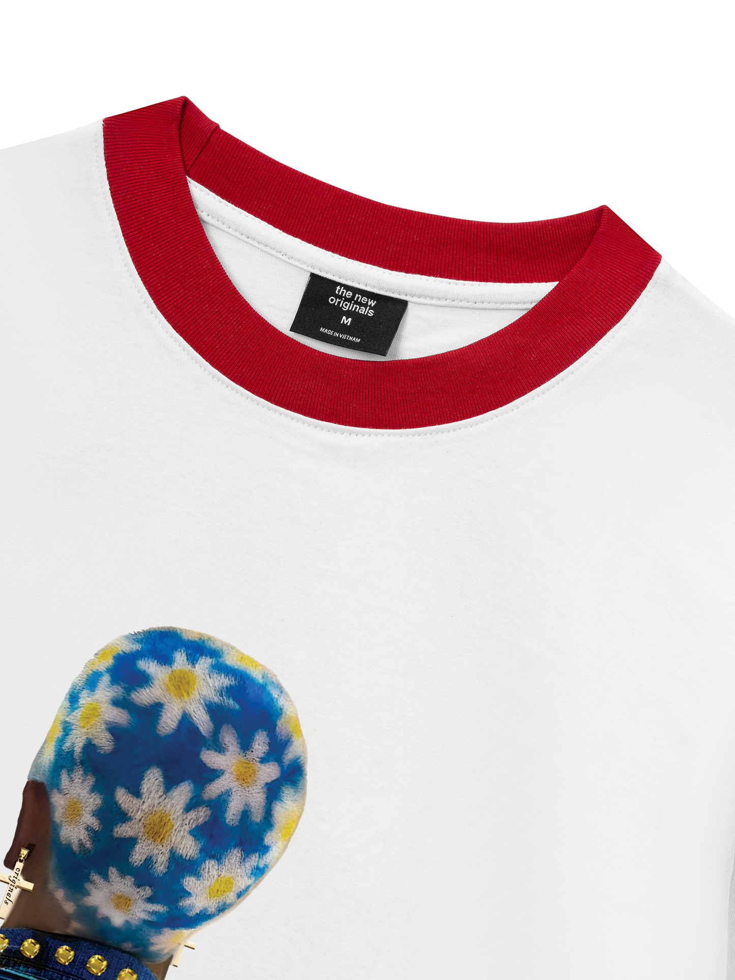 Áo Thun Ringer Relaxed Fit Blue Daisy Hairstyle