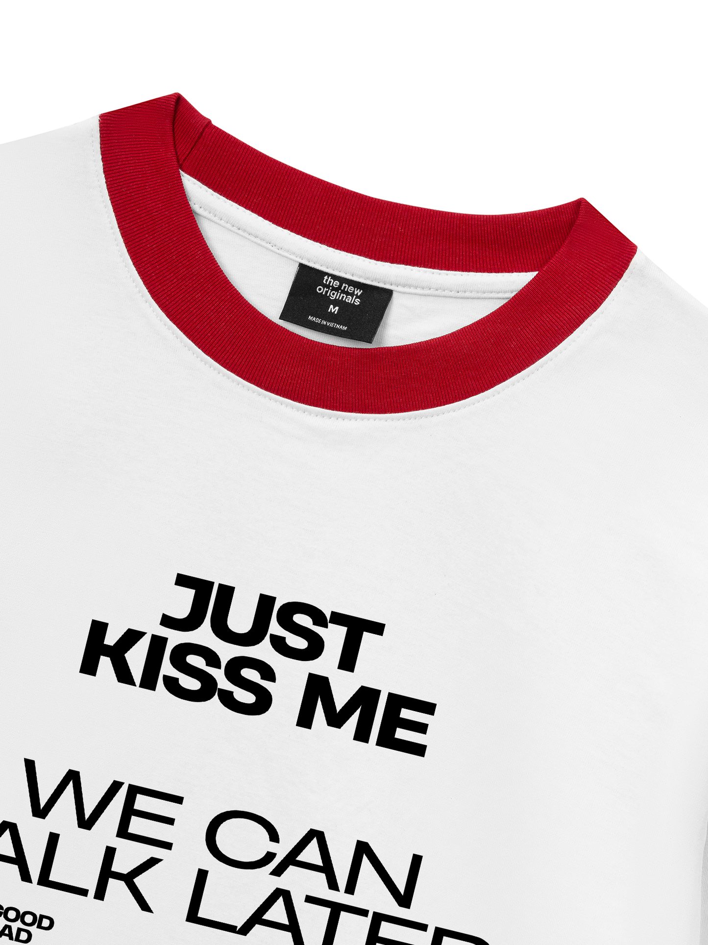 Áo Thun Ringer Relaxed Fit Life Vibe Just Kiss Me