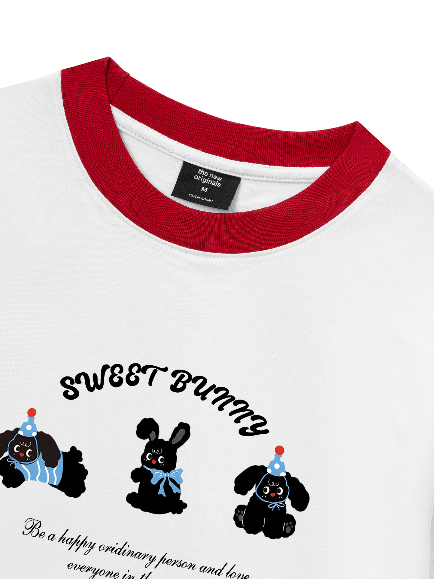 Áo Thun Ringer Relaxed Fit Sweet Bunny