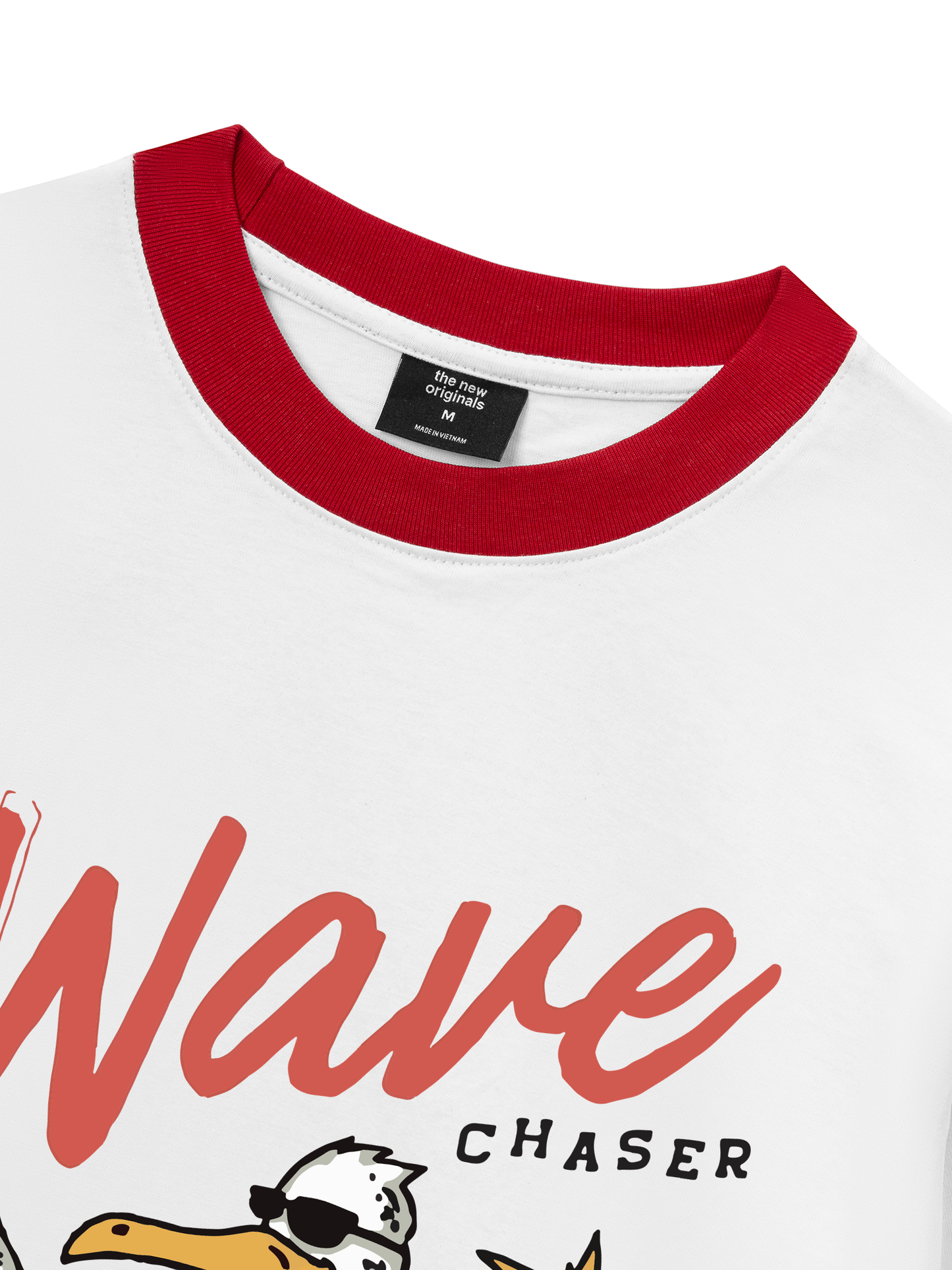 Áo Thun Ringer Relaxed Fit Ocean Duck Waves