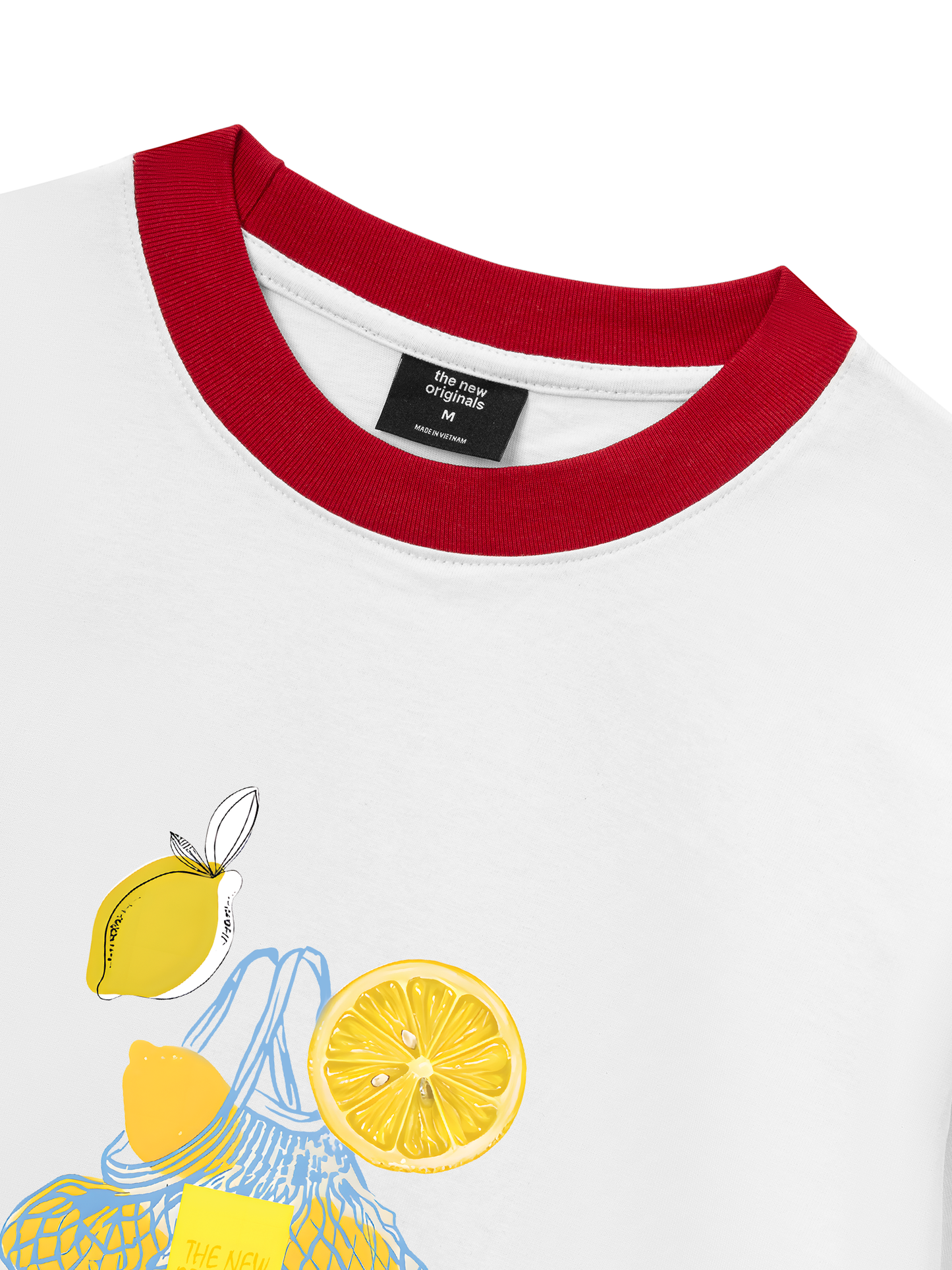 Áo Thun Ringer Relaxed Fit Summer Vibes Lemon Shopping