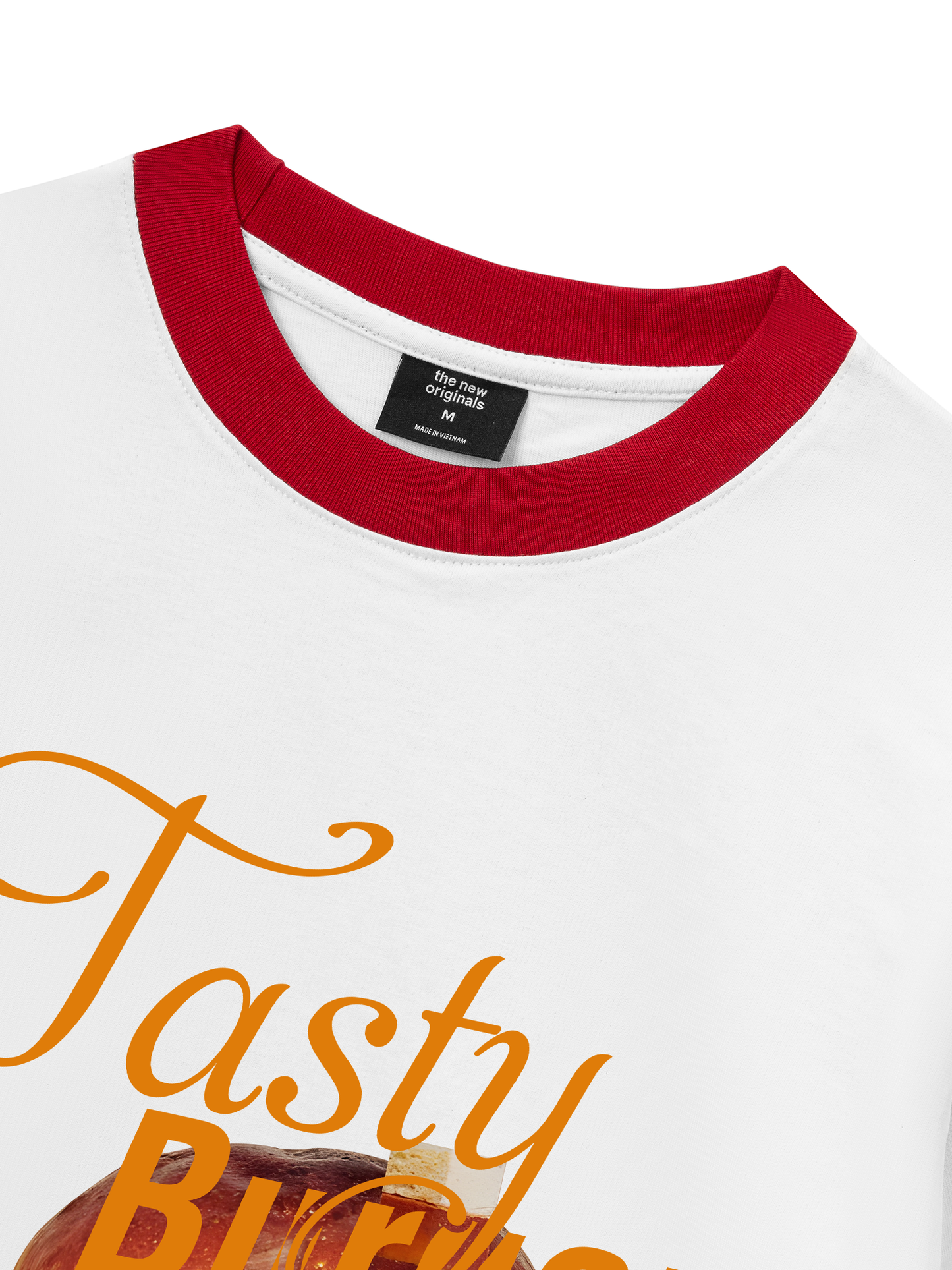 Áo Thun Ringer Relaxed Fit Foody Tasty Burger