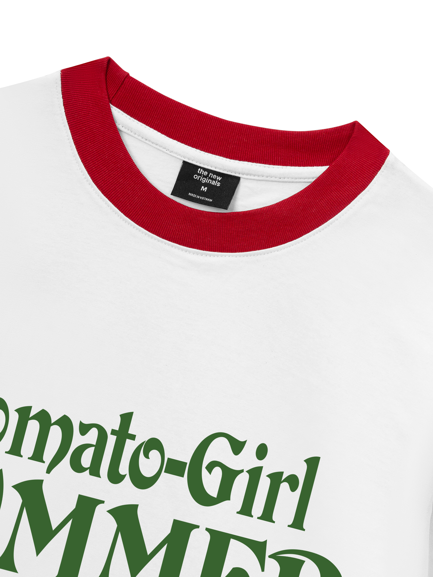 Áo Thun Ringer Relaxed Fit Suummer Vibes Tomato Girl