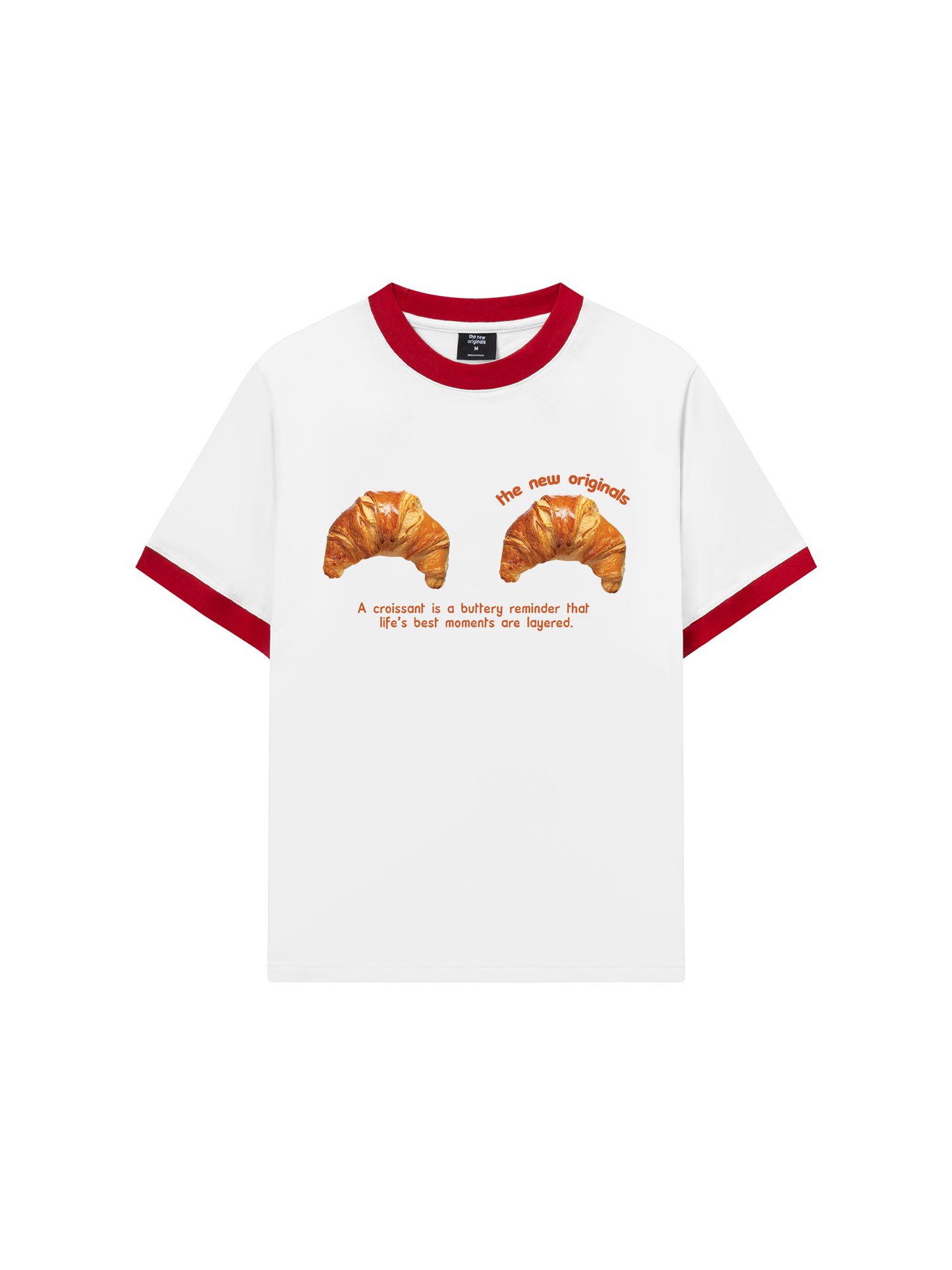 Áo Thun Ringer Relaxed Fit Croissant Quote