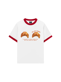 Áo Thun Ringer Relaxed Fit Croissant Quote