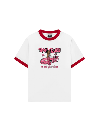 Áo Thun Ringer Relaxed Fit Weekend Trap Queen