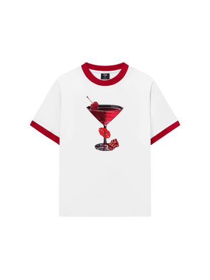 Áo Thun Ringer Relaxed Fit Seductive Night Cherry Goblet