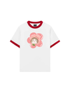 Áo Thun Ringer Relaxed Fit Flower Cat