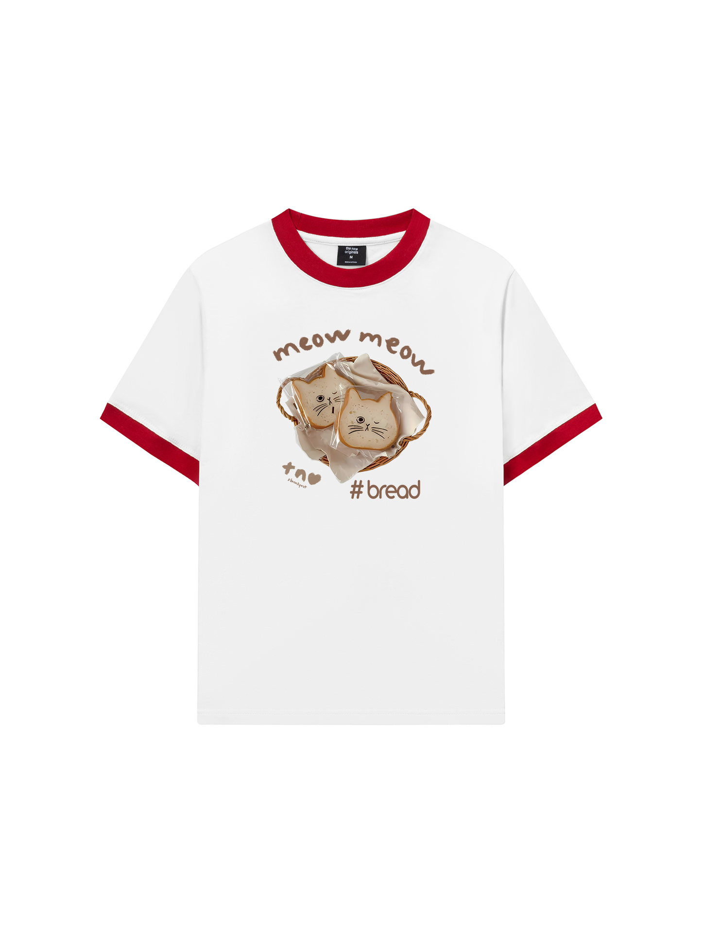 Áo Thun Ringer Relaxed Fit Sweet Pastry Meow Meow Bead