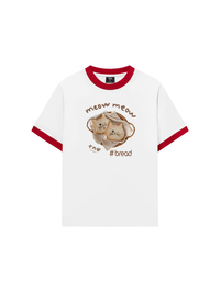 Áo Thun Ringer Relaxed Fit Sweet Pastry Meow Meow Bead
