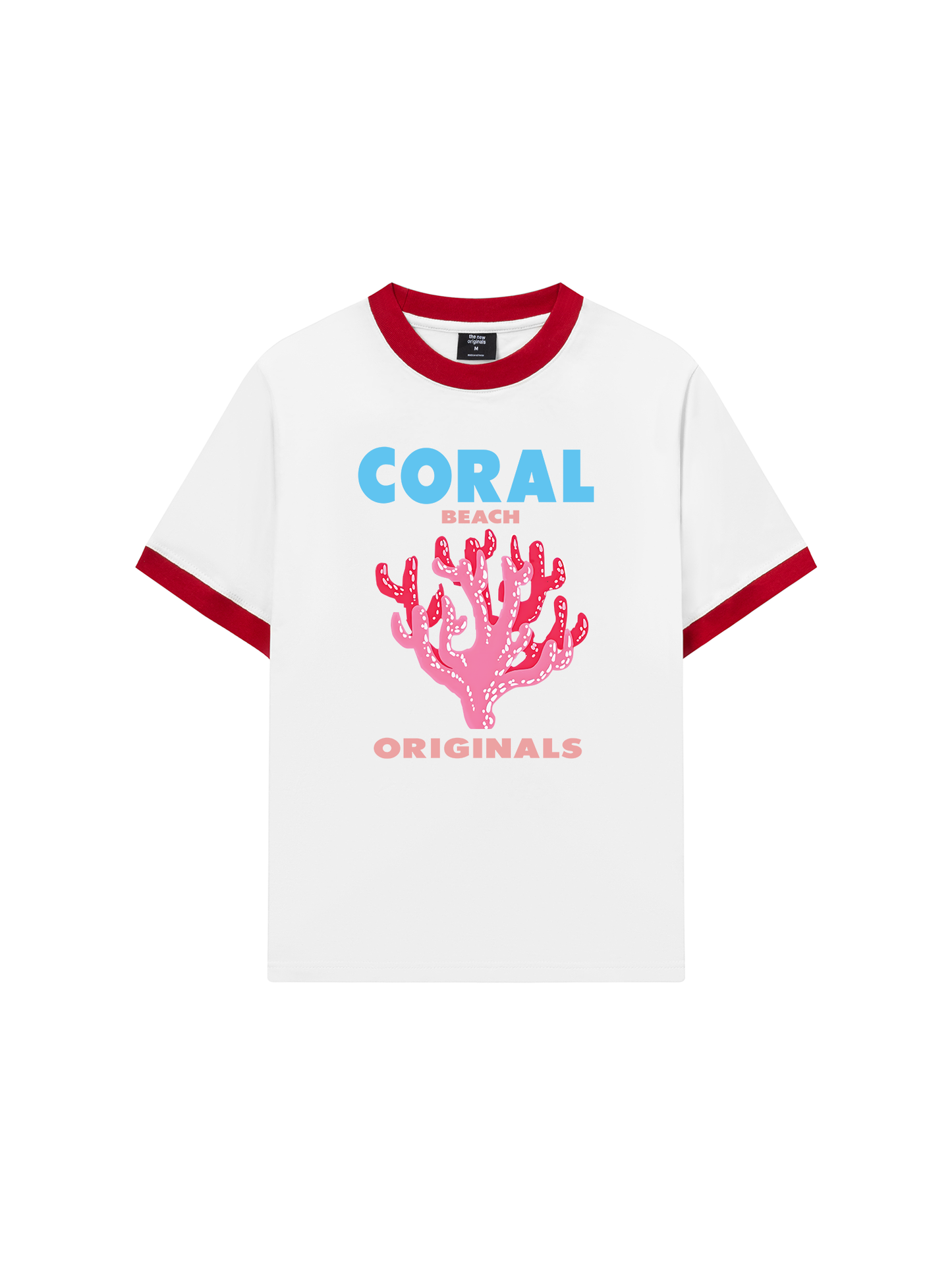 Áo Thun Ringer Relaxed Fit Summer Vibes Coral Beach