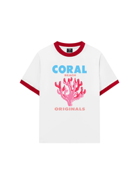 Áo Thun Ringer Relaxed Fit Summer Vibes Coral Beach