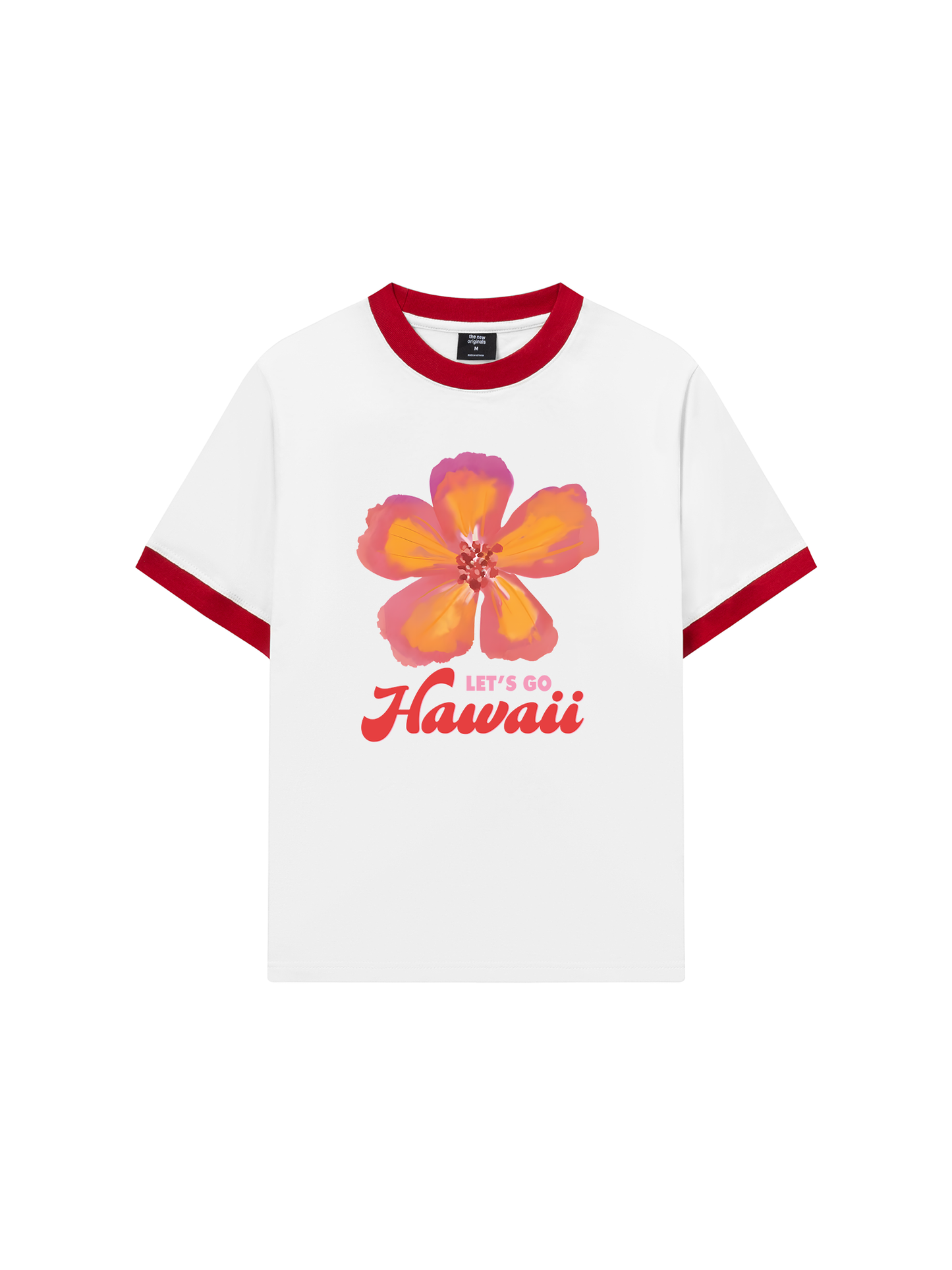 Áo Thun Ringer Relaxed Fit Summer Vibes Hawai Flower