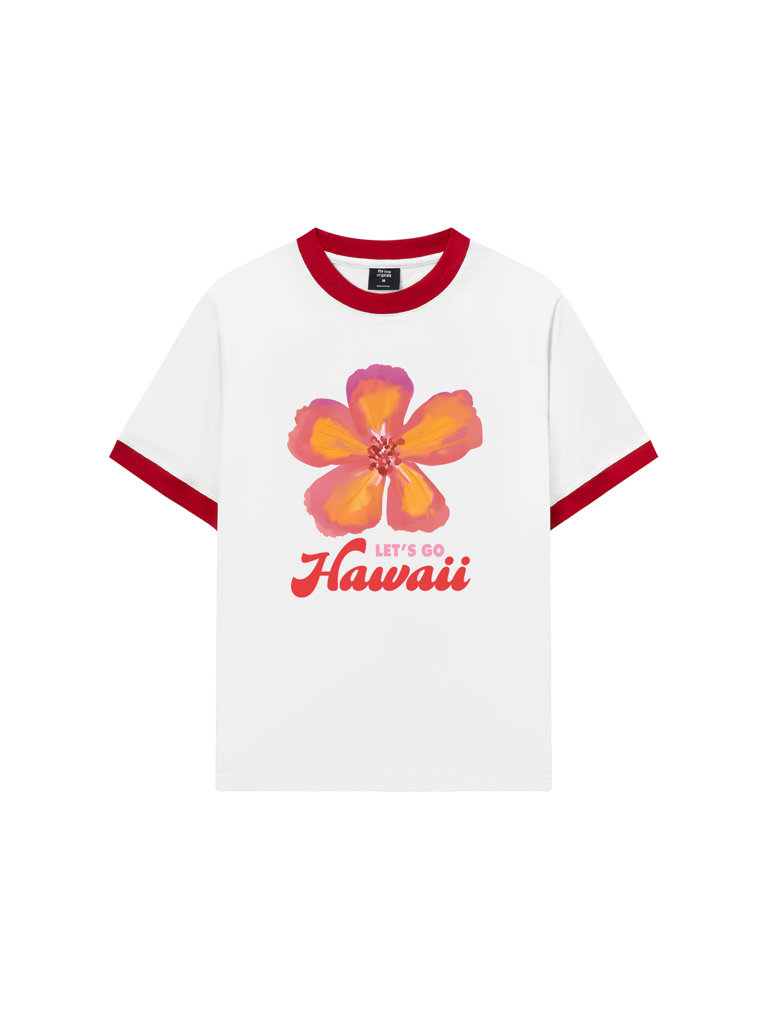 Áo Thun Ringer Relaxed Fit Summer Vibes Hawai Flower