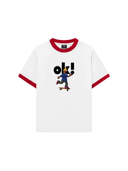 Áo Thun Ringer Relaxed Fit Weekend OK Skate