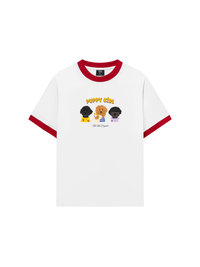 Áo Thun Ringer Relaxed Fit Animal Puppy Girl