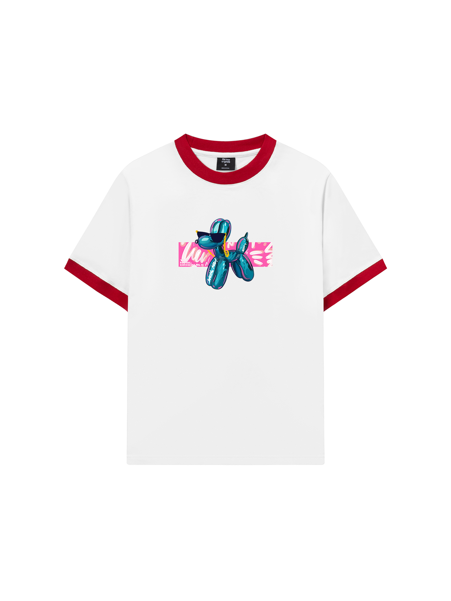 Áo Thun Ringer Relaxed Fit Balloon Dog Walk Me