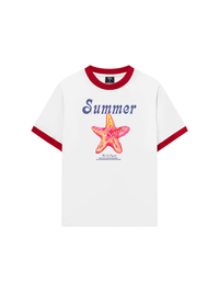 Áo Thun Ringer Relaxed Fit Summer Vibes Beach