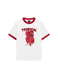 Áo Thun Ringer Relaxed Fit Summer Vibes Pink Banana