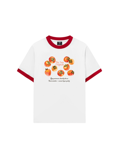Áo Thun Ringer Relaxed Fit Ripe persimmons