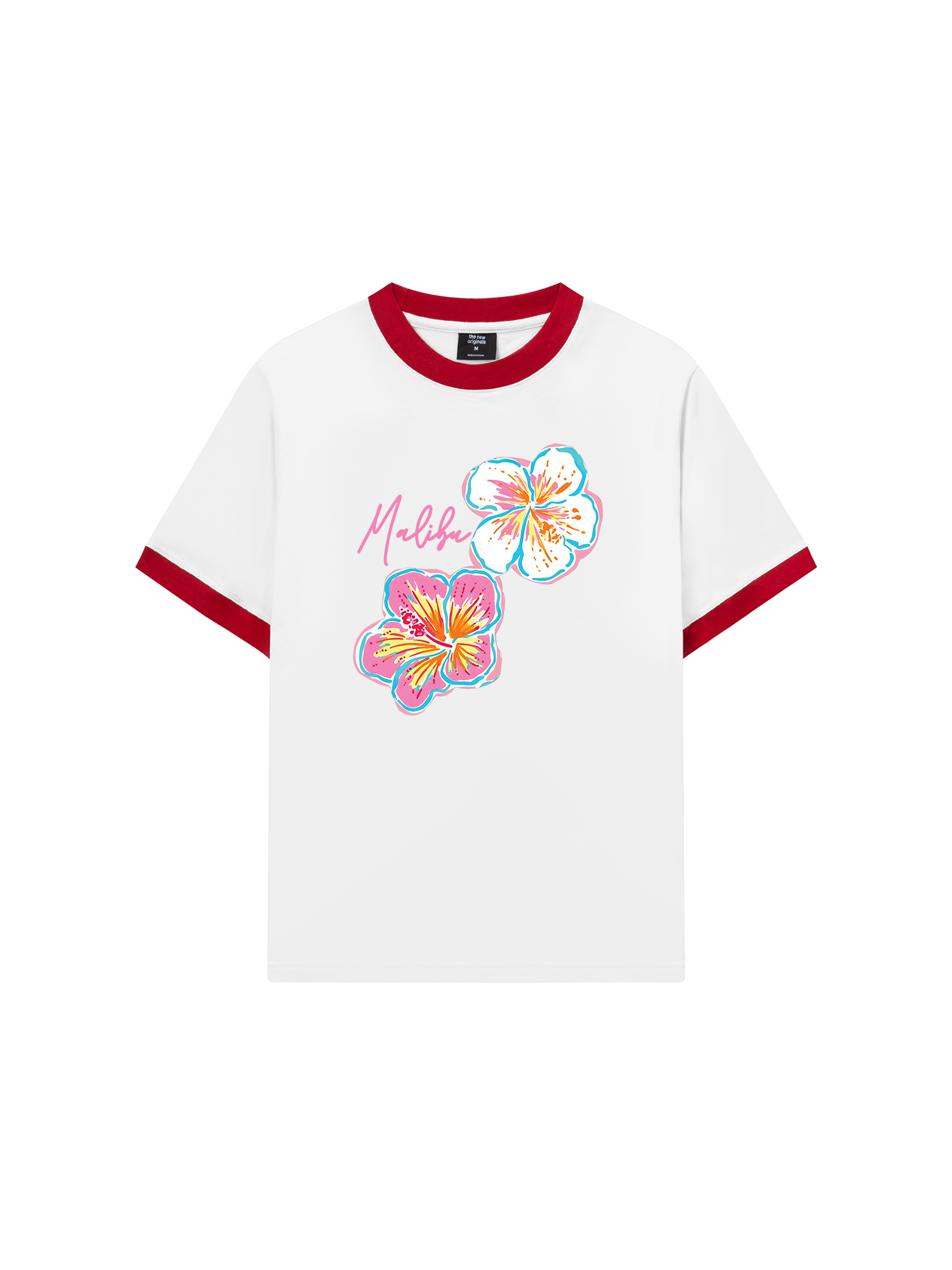 Áo Thun Ringer Relaxed Fit Summer Vibes Malibu Floral