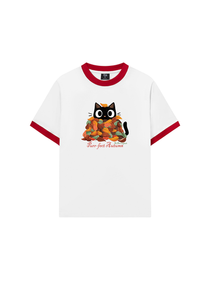 Áo Thun Ringer Relaxed Fit Purr-fect Autumn