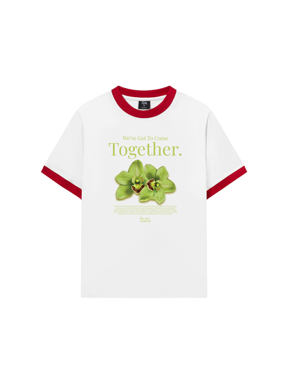 Áo Thun Ringer Relaxed Fit Summer Vibes Green Flower
