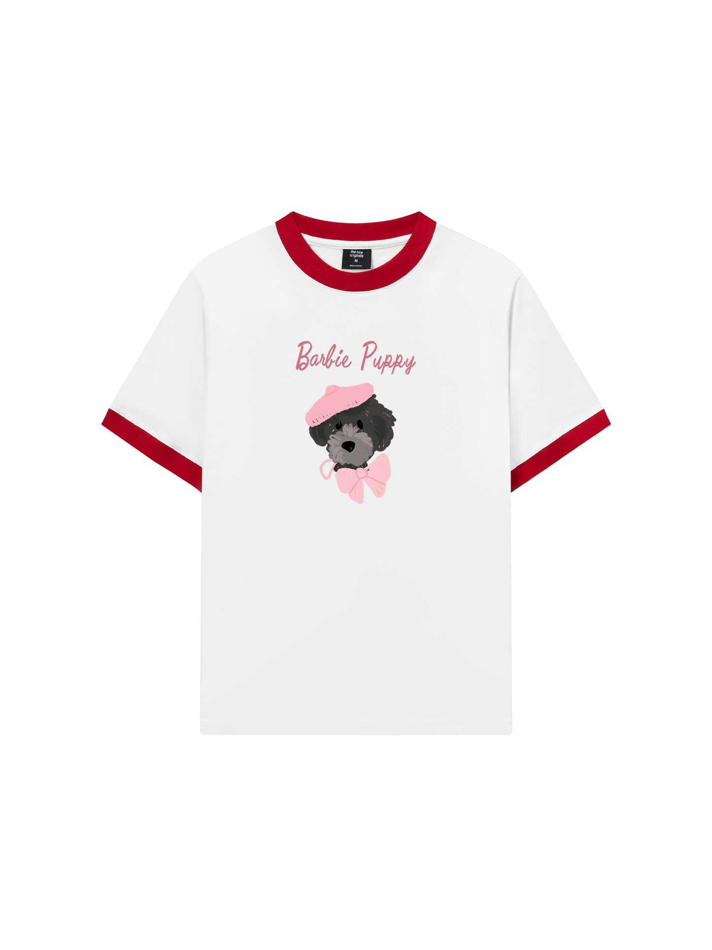 Áo Thun Ringer Relaxed Fit Animal Barbie Puppy
