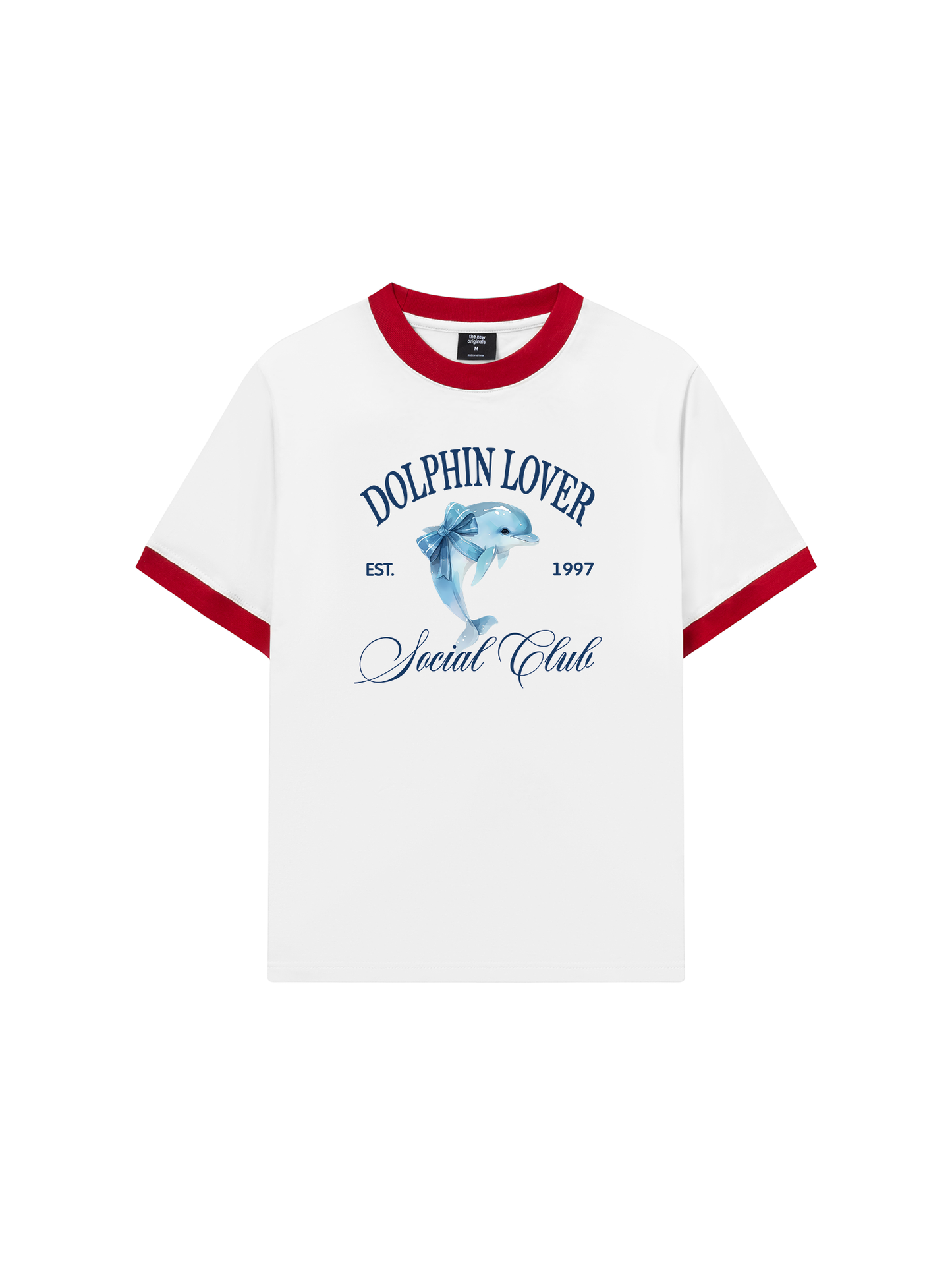 Áo Thun Ringer Relaxed Fit Ocean Dolphin Lover