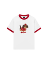 Áo Thun Ringer Relaxed Fit Animal Cute Puppy With Cherry