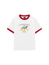 Áo Thun Ringer Relaxed Fit Animal Cute Puppy Yellow Boots