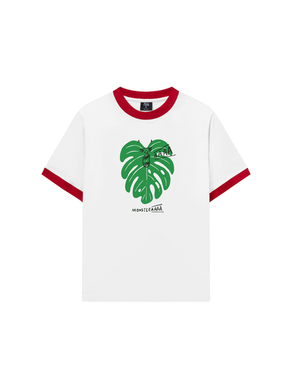 Áo Thun Ringer Relaxed Fit Tropical Monsteraaaa