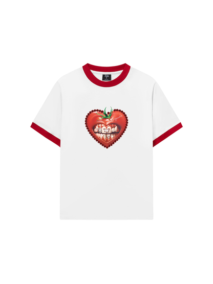 Áo Thun Ringer Relaxed Fit - Love Tomato Art Grills