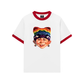 Áo Thun Ringer Relaxed Fit Bad Boy & Rainbow Crochet Hat