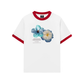 Áo Thun Ringer Relaxed Fit Summer Vibes Souble Blue Flower