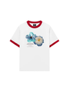 Áo Thun Ringer Relaxed Fit Summer Vibes Souble Blue Flower