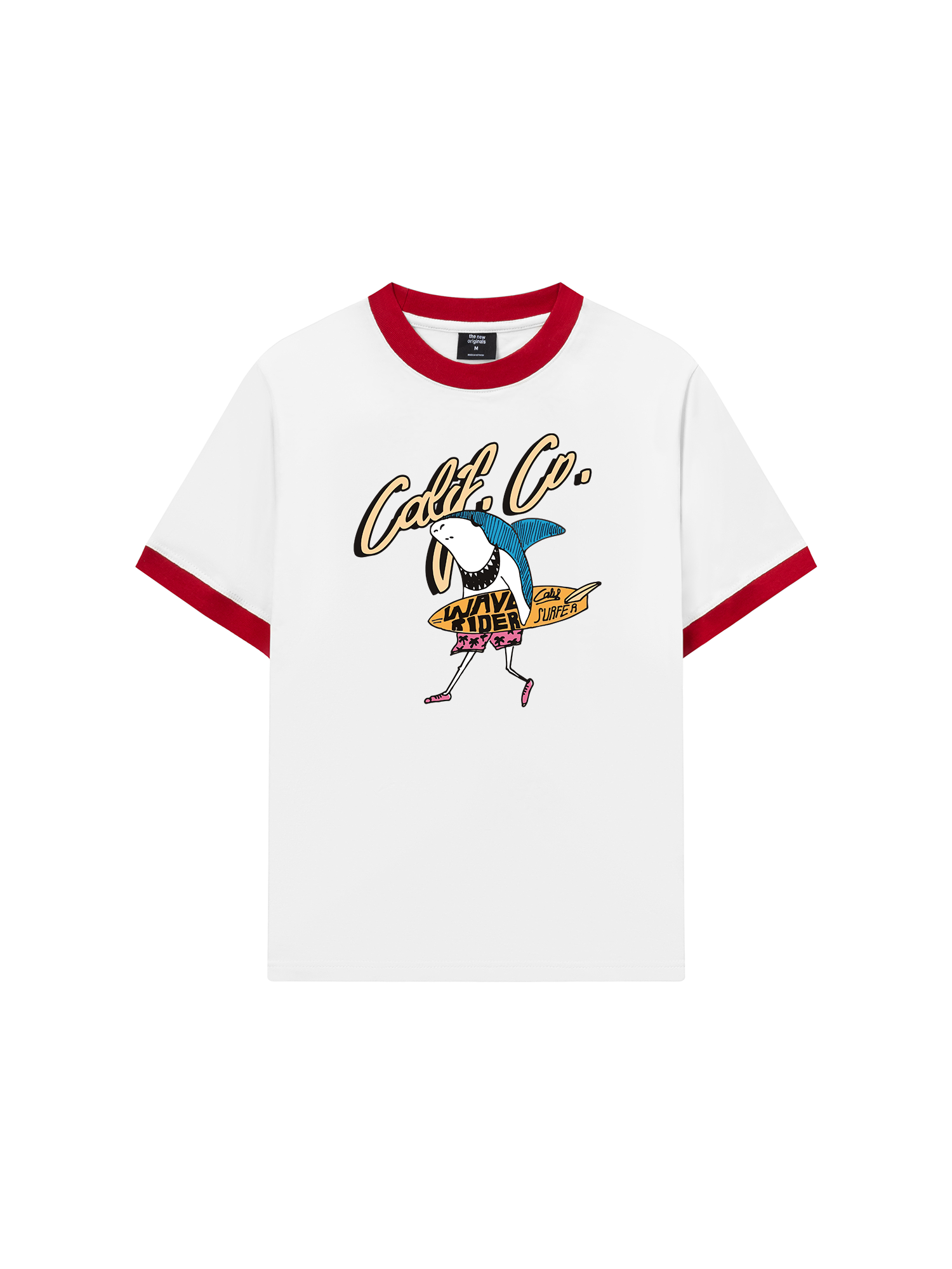 Áo Thun Ringer Relaxed Fit Ocean Shark Surf