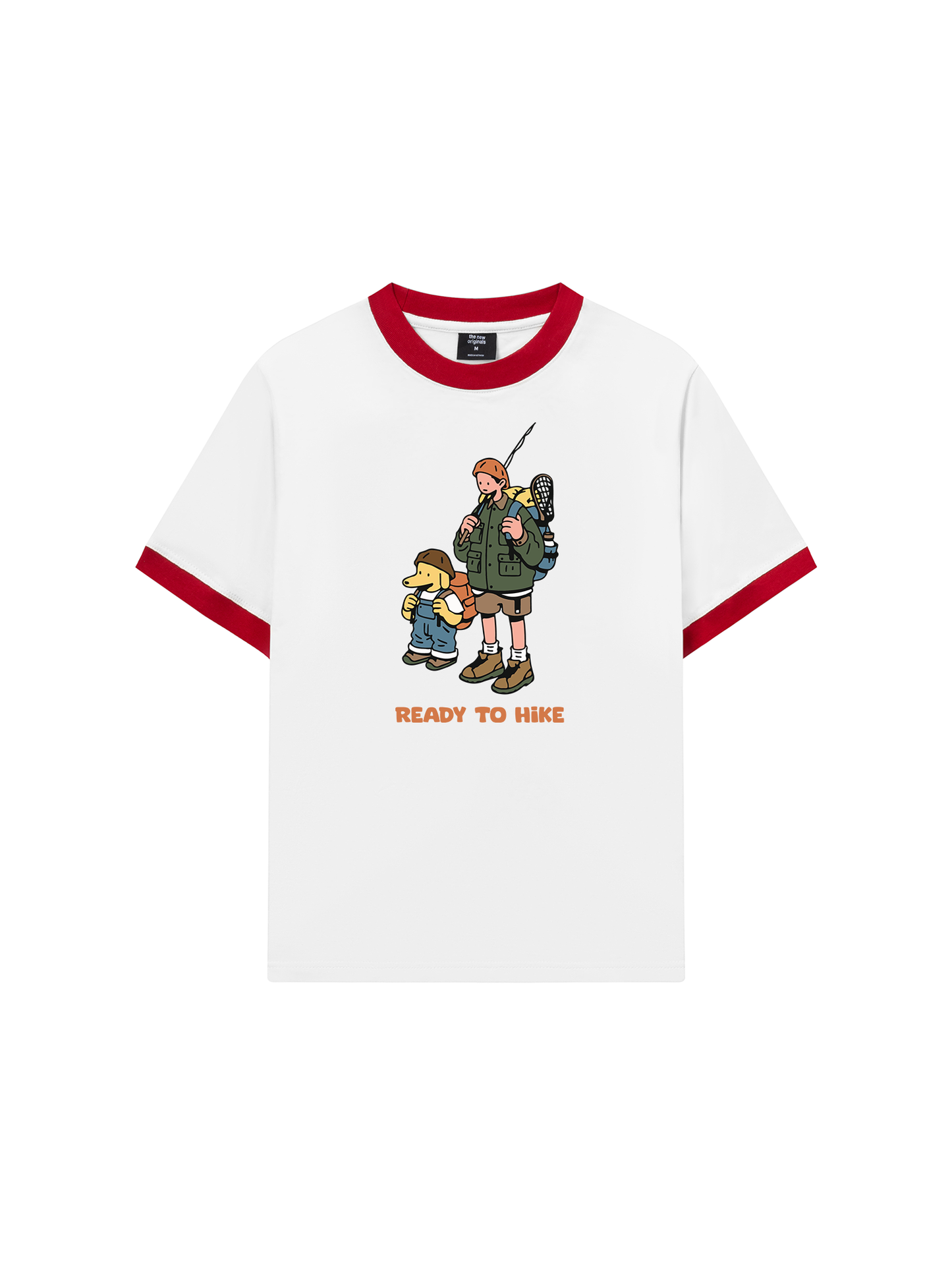 Áo Thun Ringer Relaxed Fit Go Outside Ready to Hike