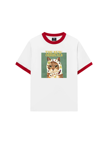 Áo Thun Ringer Relaxed Fit Lady cat