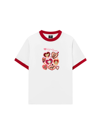 Áo Thun Ringer Relaxed Fit Animal Puppy Heart